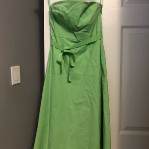 Mint green strapless dress
